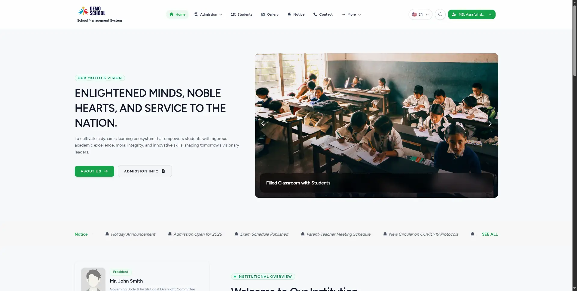 SaaS Multi-Tenant School Management